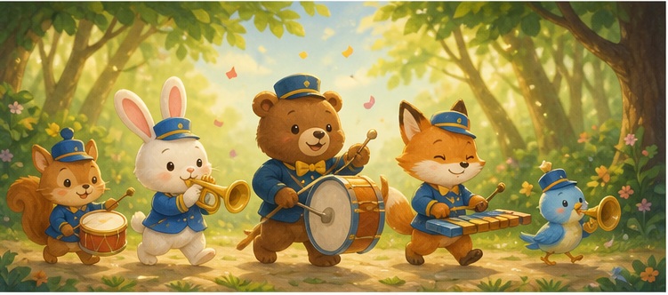 숲속 친구들의 리듬 밴드